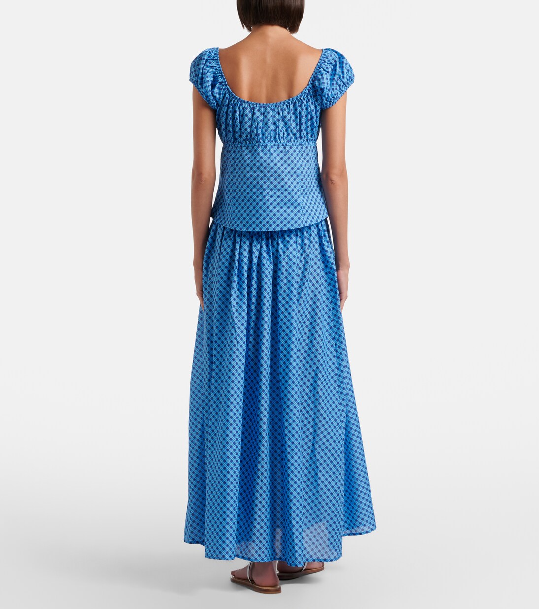 Millie plaid cotton maxi skirt | Montce