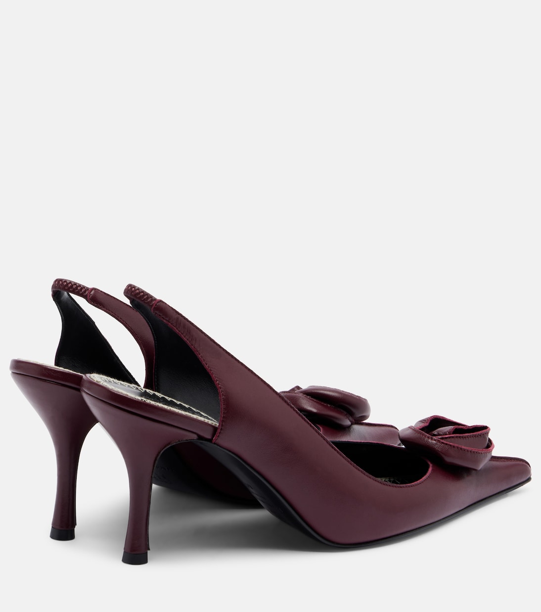 Escarpins slingback en cuir à appliqués floraux | Magda Butrym