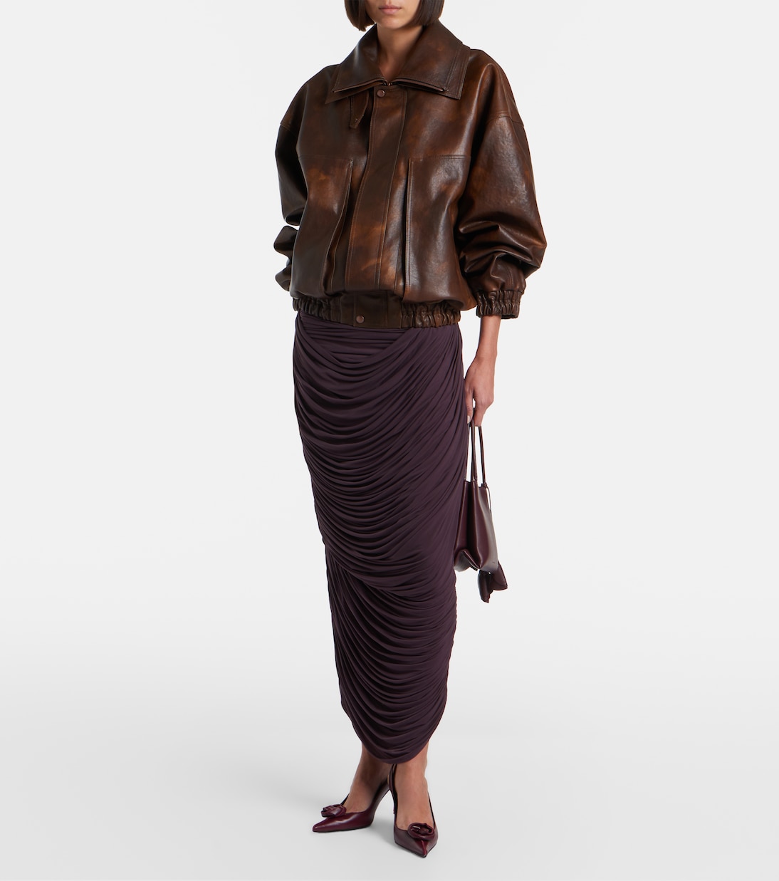 Escarpins slingback en cuir à appliqués floraux | Magda Butrym