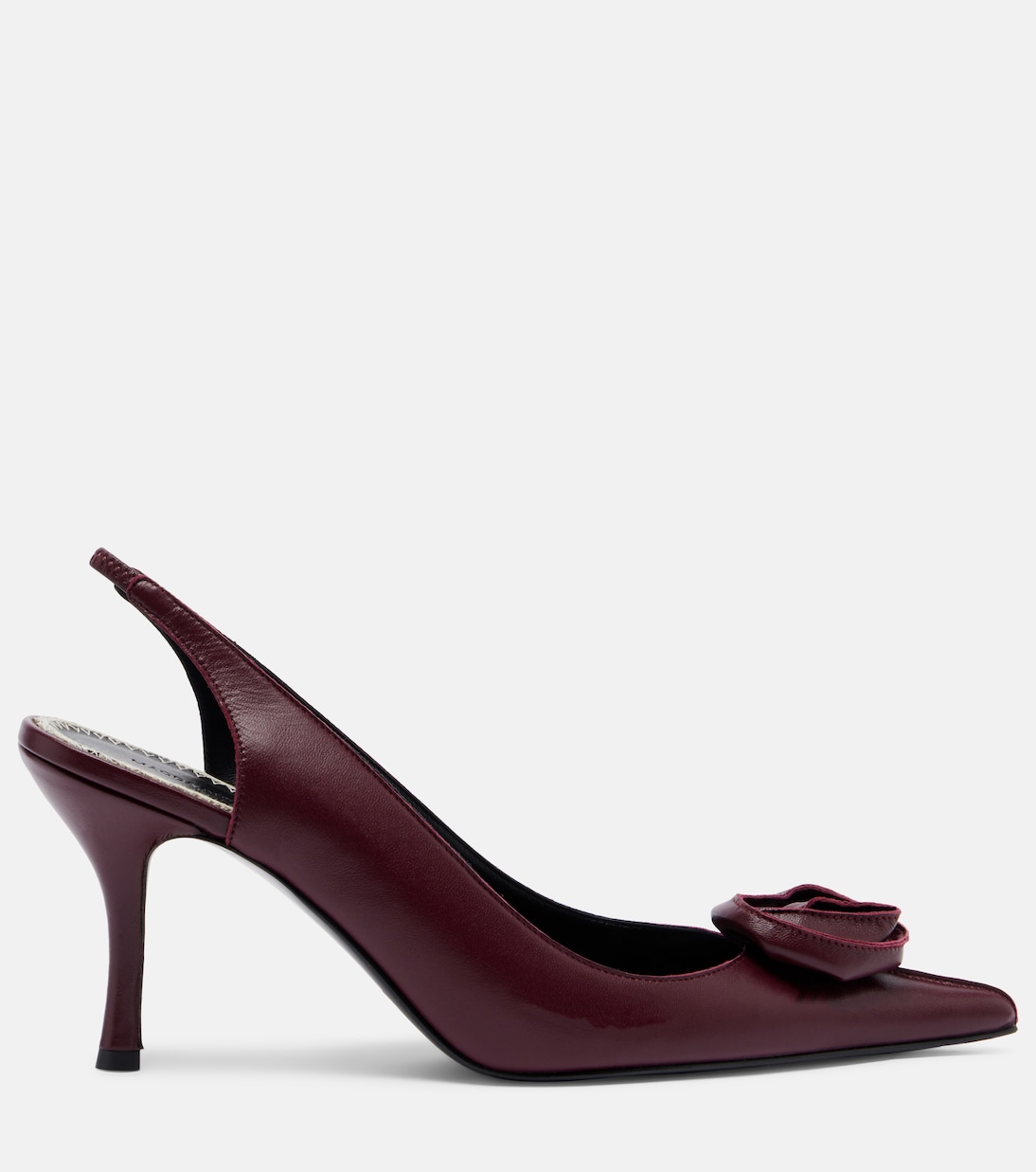 Escarpins slingback en cuir à appliqués floraux | Magda Butrym