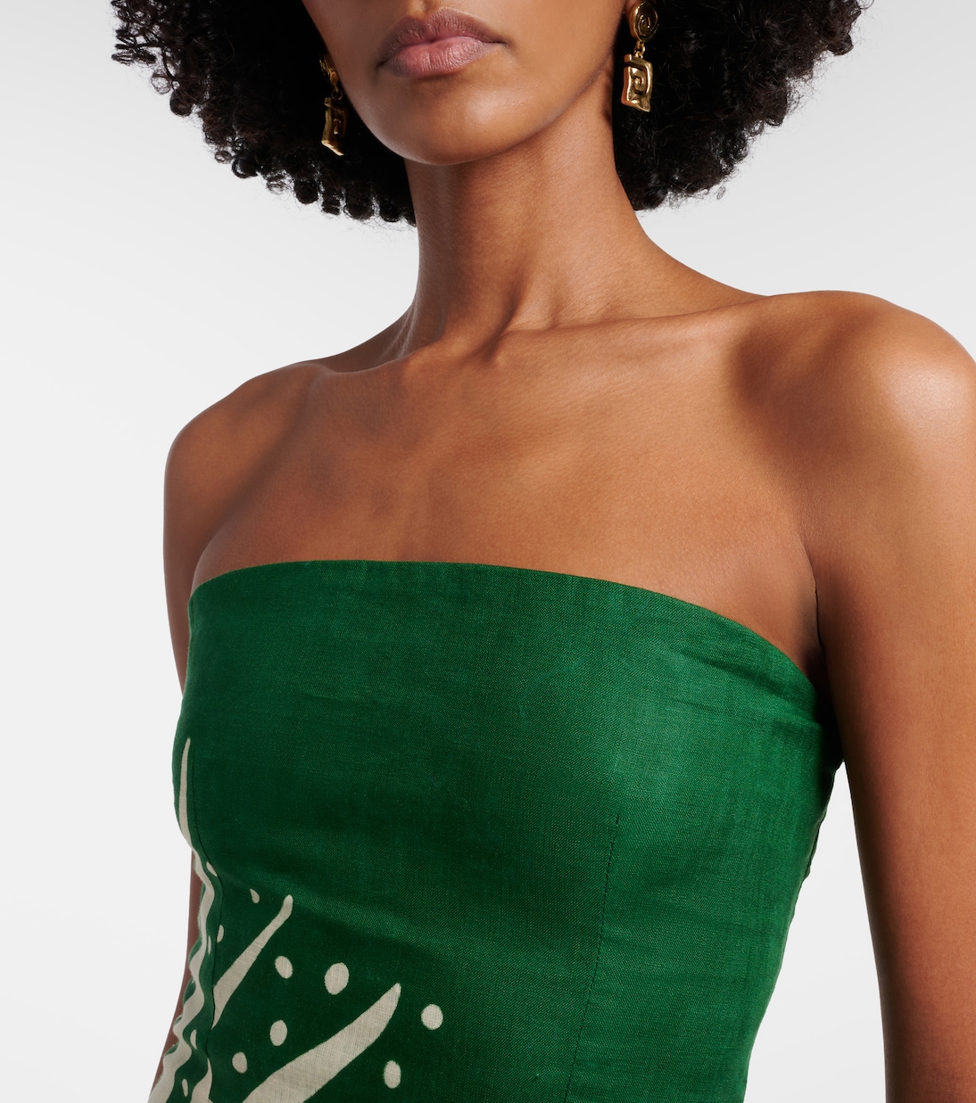 Robe Carla en lin imprimé | Cala de la Cruz