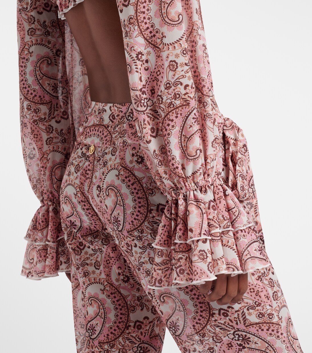 Elma off-shoulder paisley crop top | Bananhot