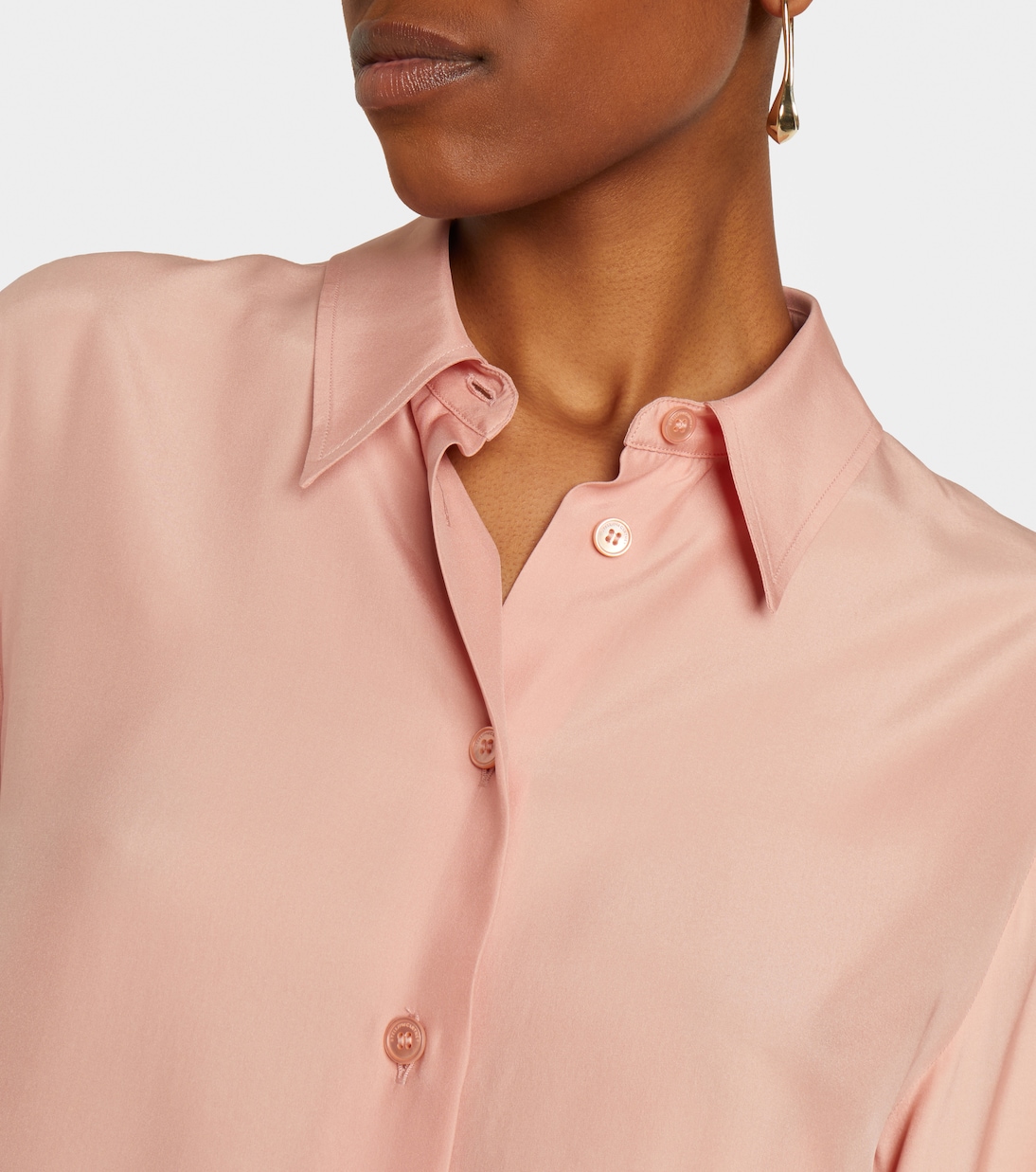 Floral lace-trimmed silk shirt | Stella McCartney