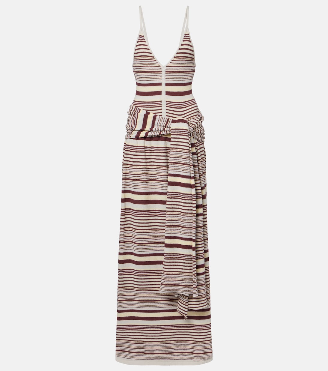 Aella knitted striped cotton-blend maxi dress | Aya Muse