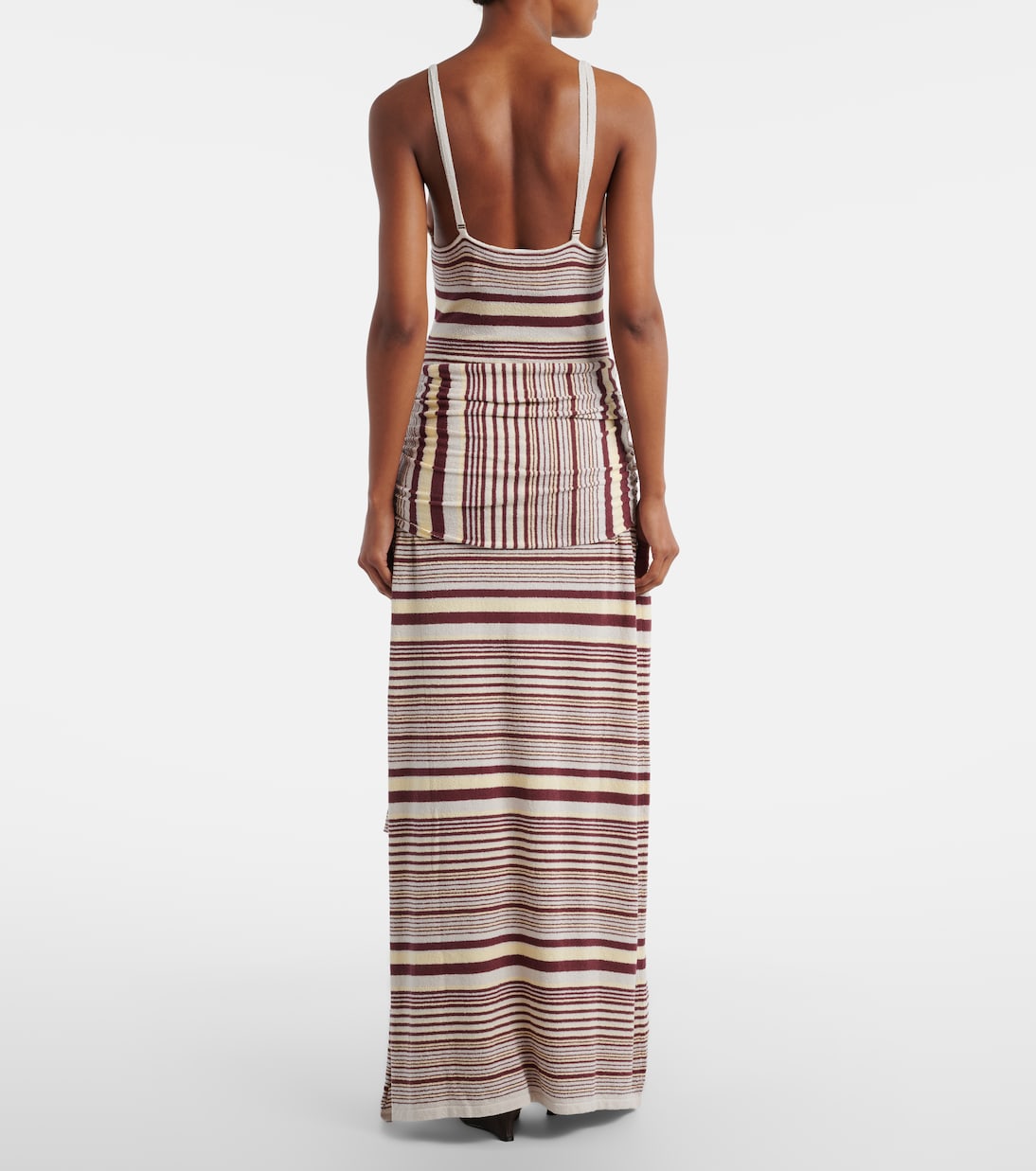 Aella knitted striped cotton-blend maxi dress | Aya Muse