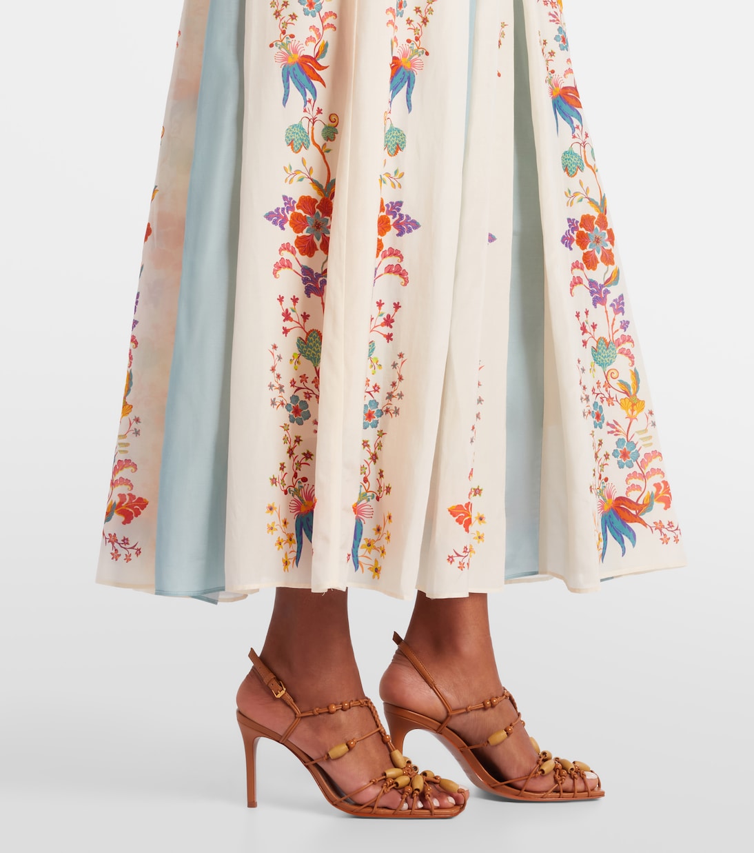 Floral pleated cotton-blend maxi dress | Farm Rio