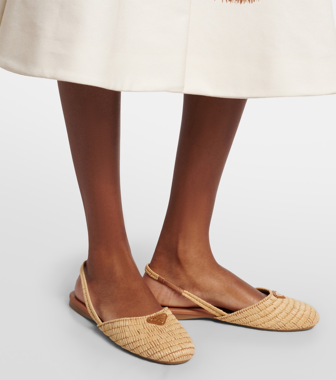 Crochet slingback flats | Prada