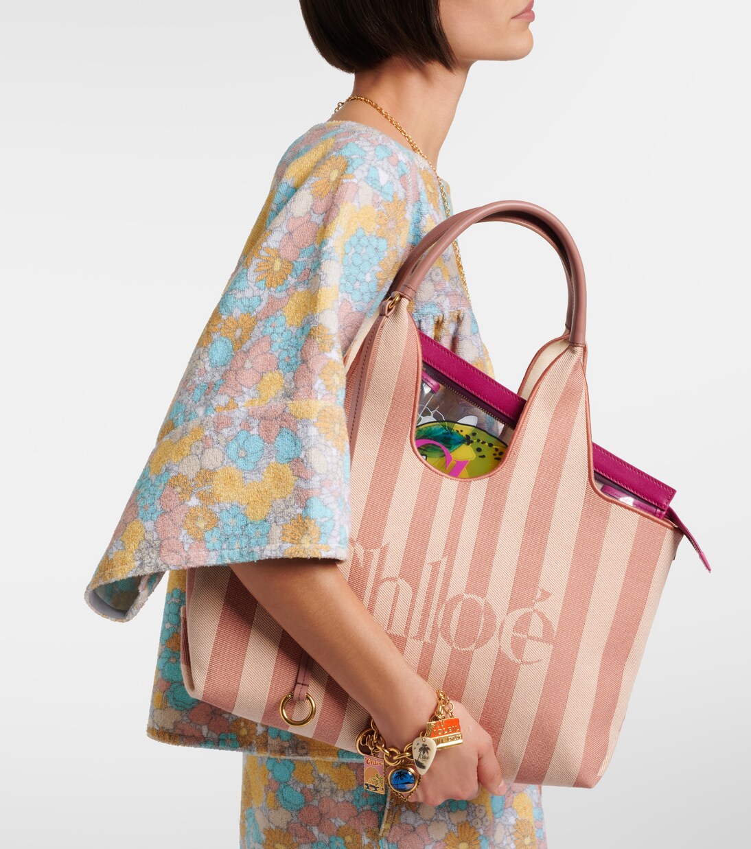 Tote Bag Chloé Stripy Large aus Canvas | Chloé