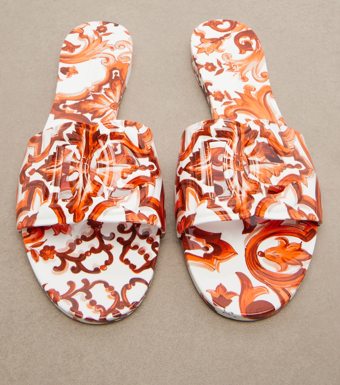 Majolica DG rubber slides | Dolce&Gabbana