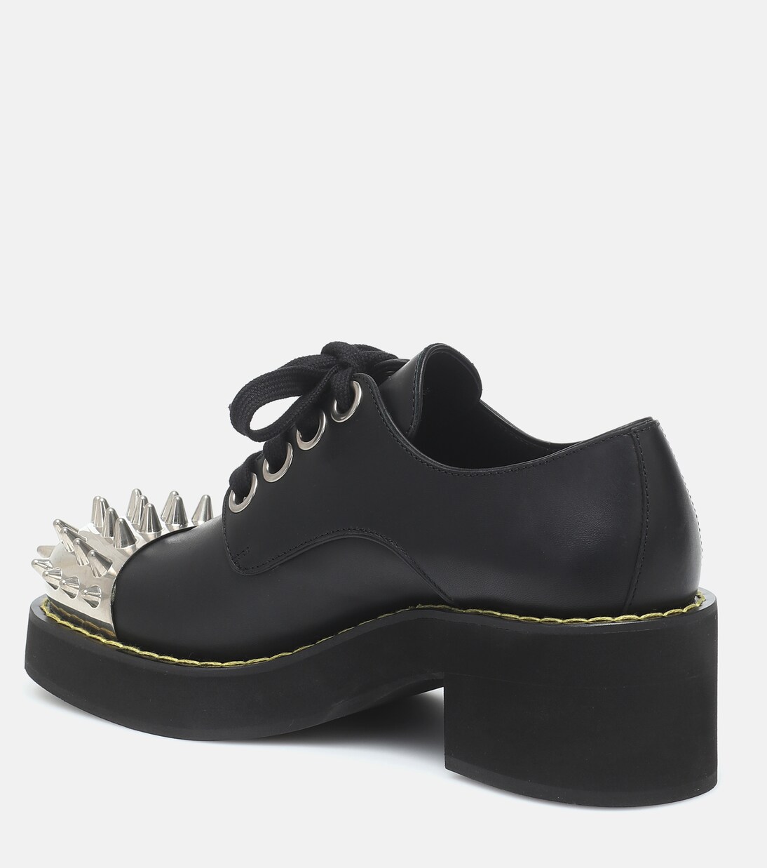 Derbies cloutées en cuir | Miu Miu