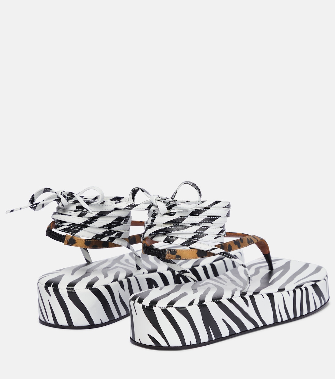 Bedruckte Sandalen Jamie aus Satin | Amina Muaddi