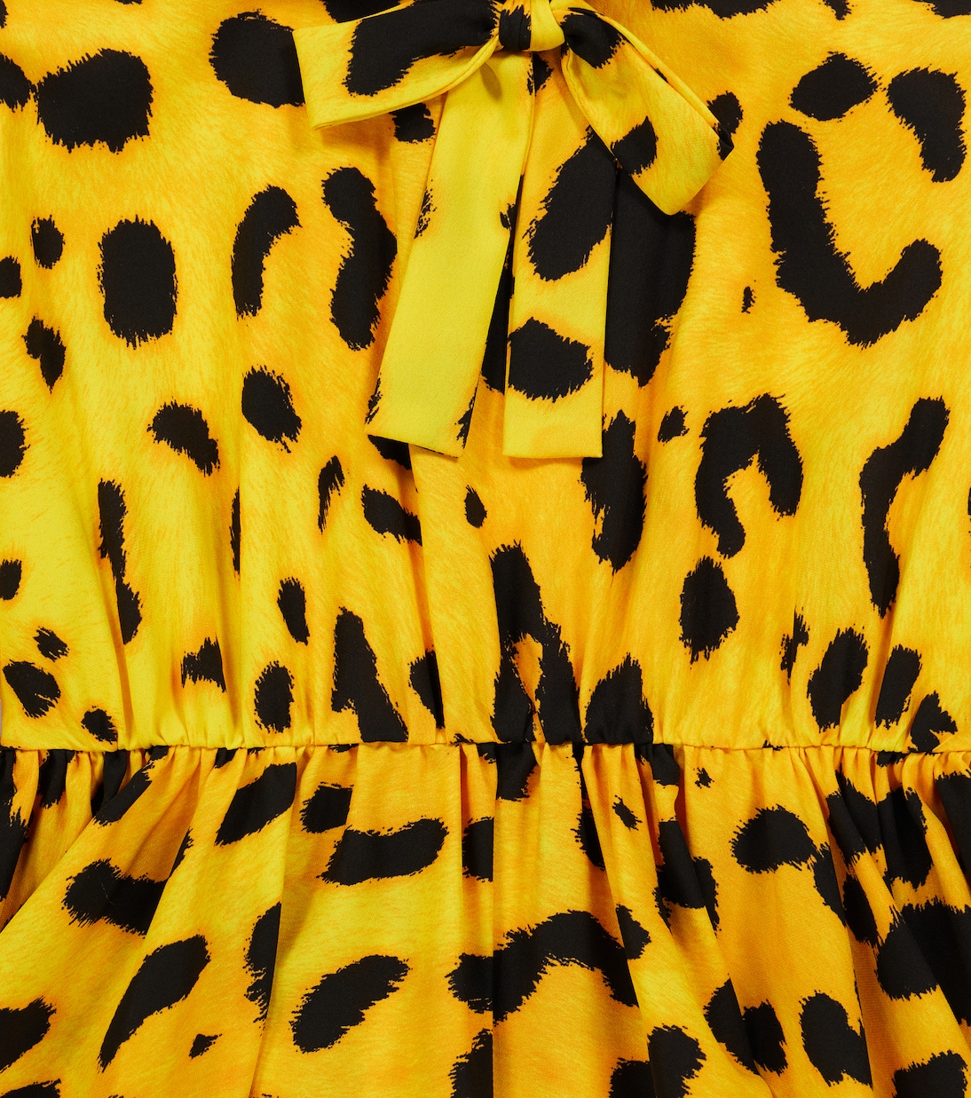 Robe à motif léopard en soie mélangée | Dolce&Gabbana Kids