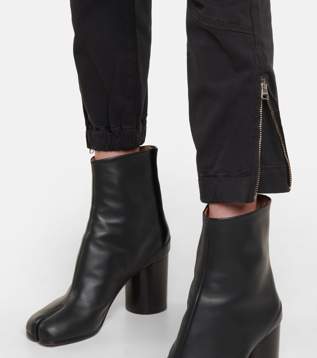 Pantalon cargo à taille mi-haute en coton | Frame