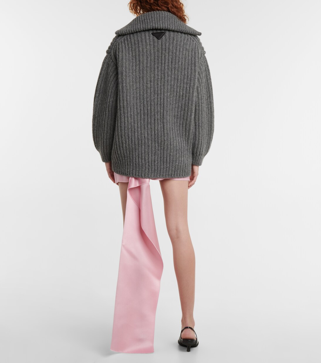 Ribbed-knit zipped cardigan | Prada