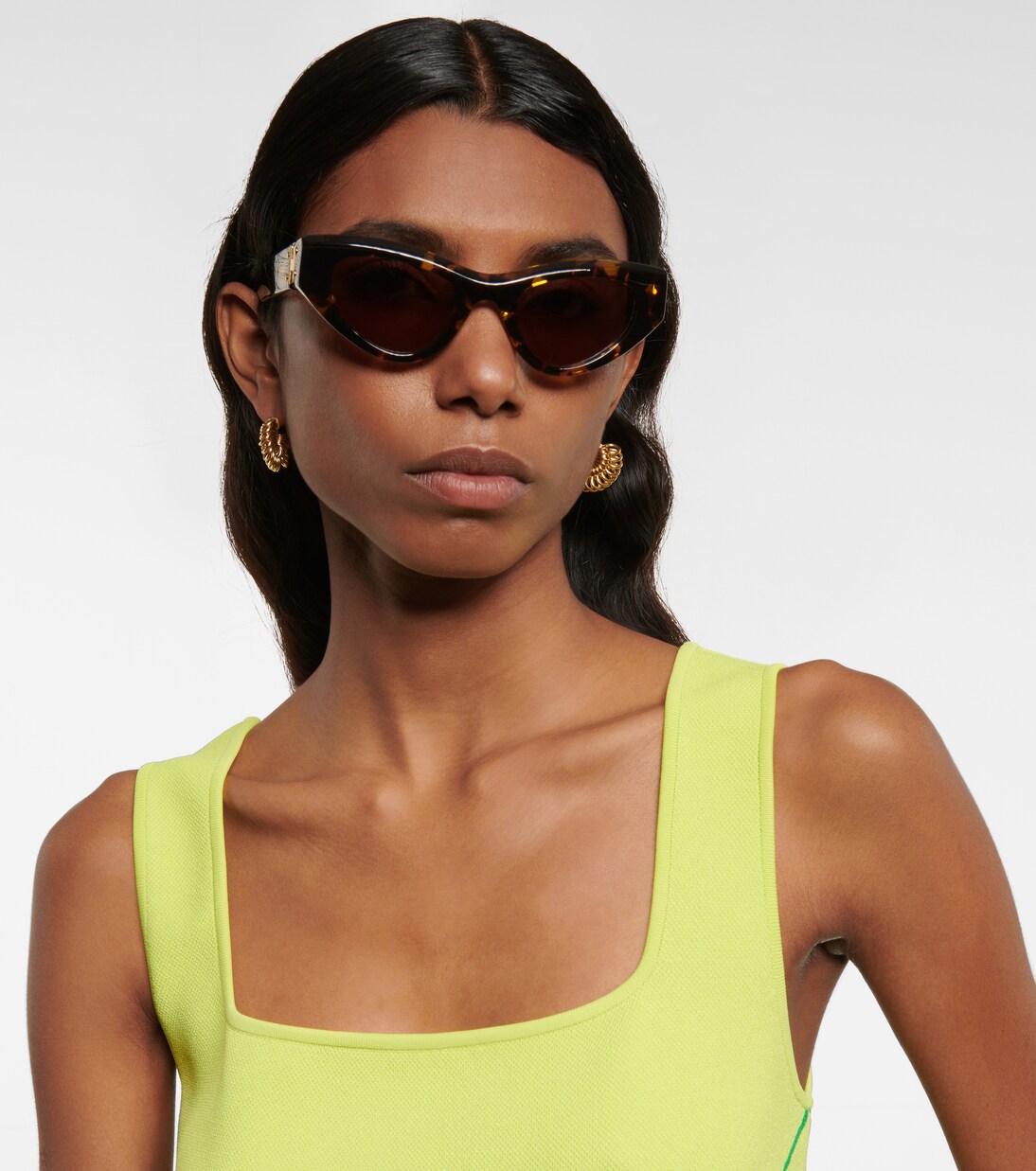 Cat-eye acetate sunglasses | Bottega Veneta