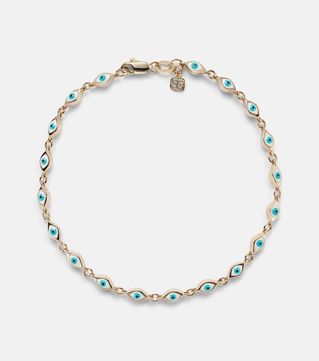 Evil Eye Mini 14kt gold bracelet | Sydney Evan