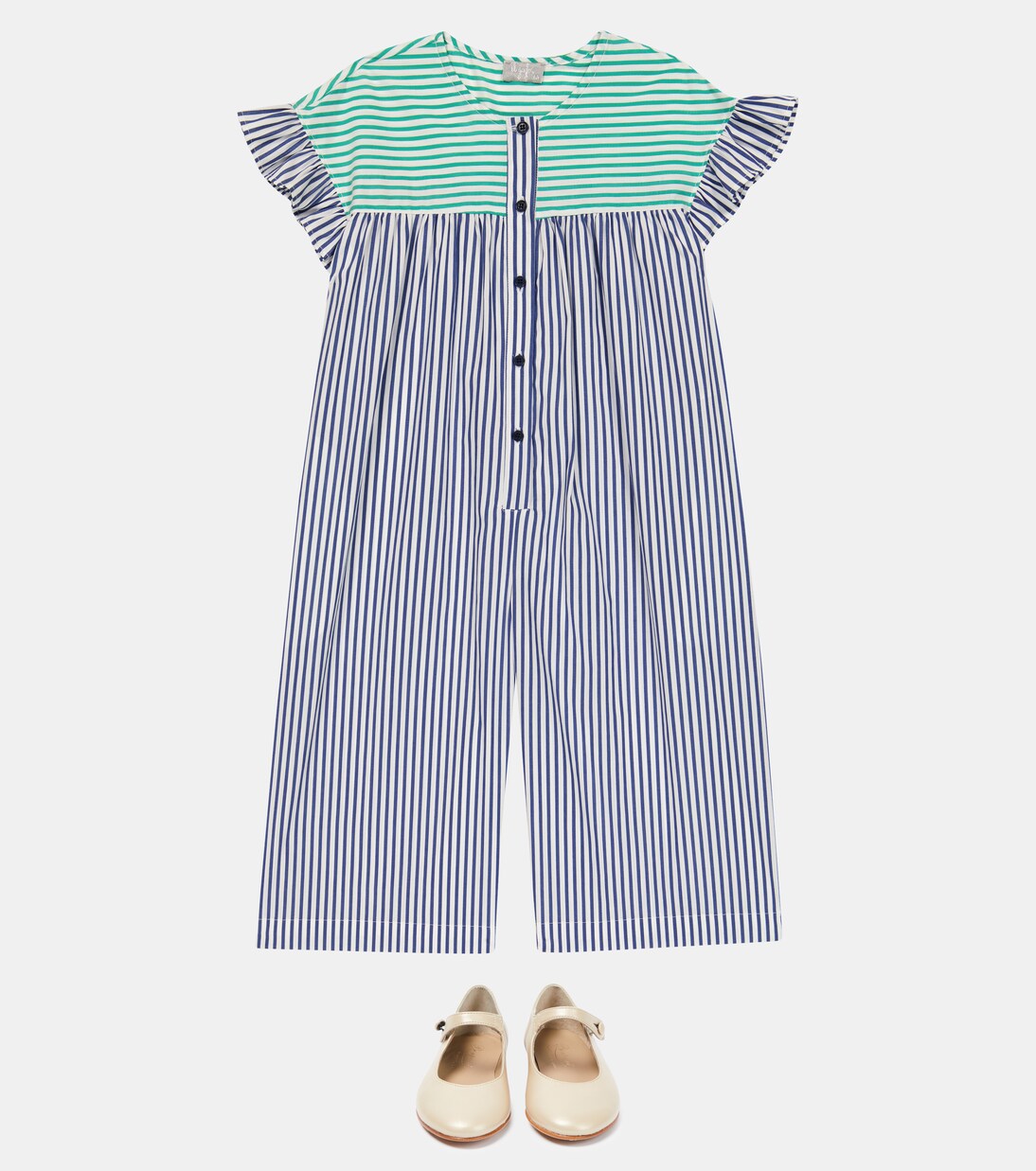 Striped cotton-blend jumpsuit | Il Gufo