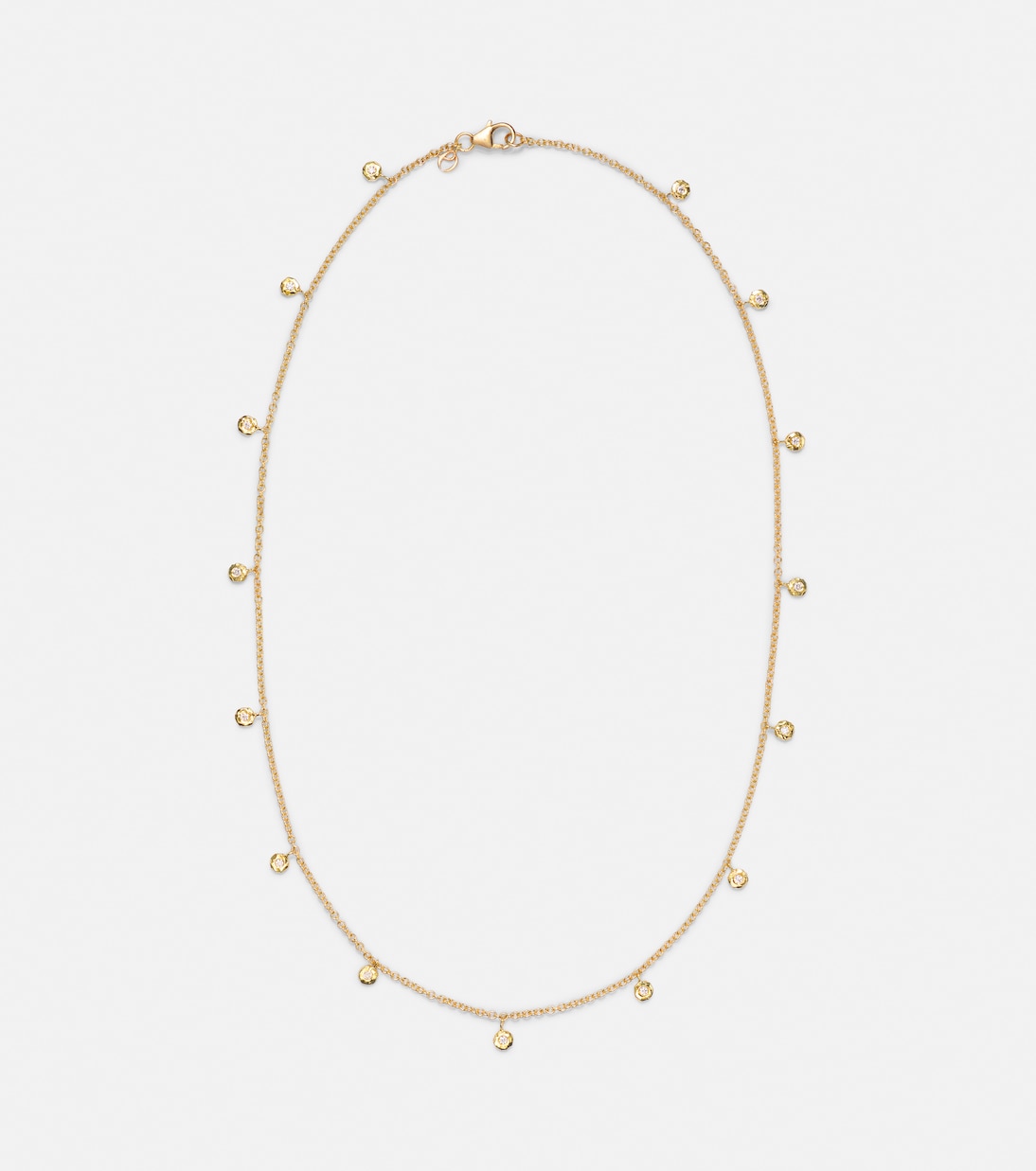 Collana Micro Nesting Gem in oro 18kt con diamanti | Octavia Elizabeth