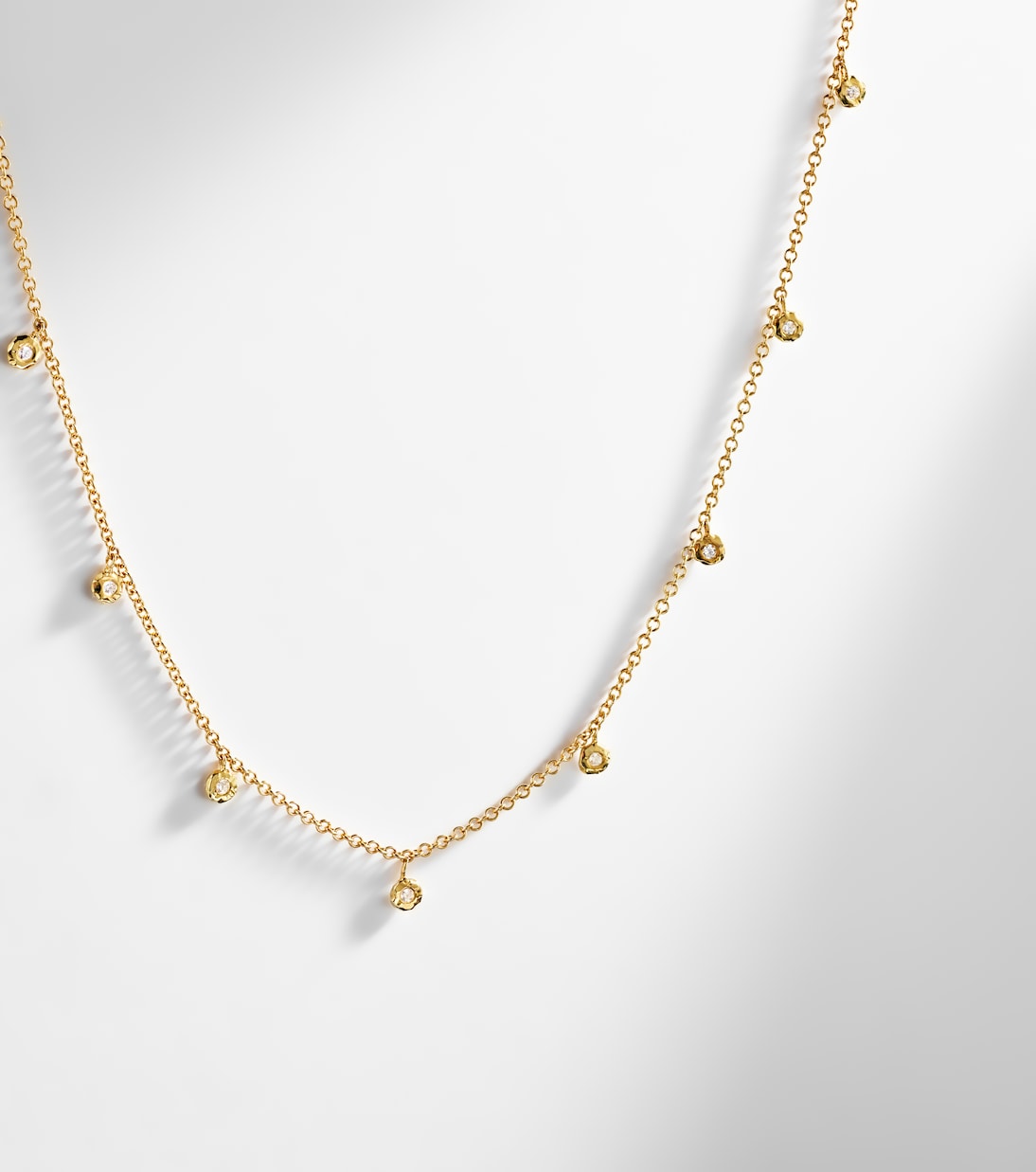 Collana Micro Nesting Gem in oro 18kt con diamanti | Octavia Elizabeth