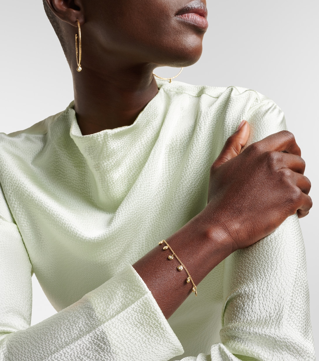 Bracciale Nesting Gem in oro 18kt con diamanti | Octavia Elizabeth