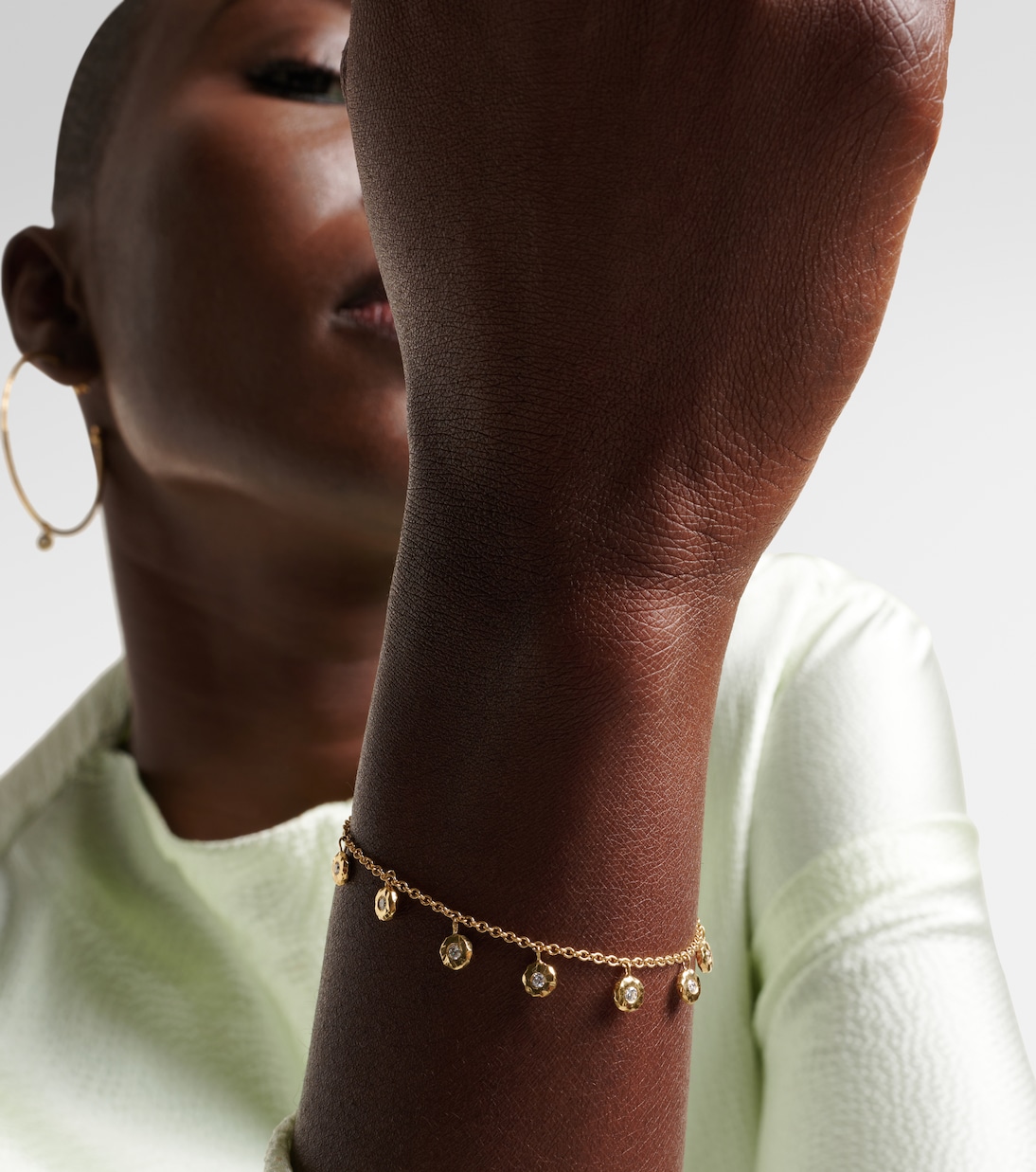 Bracciale Nesting Gem in oro 18kt con diamanti | Octavia Elizabeth