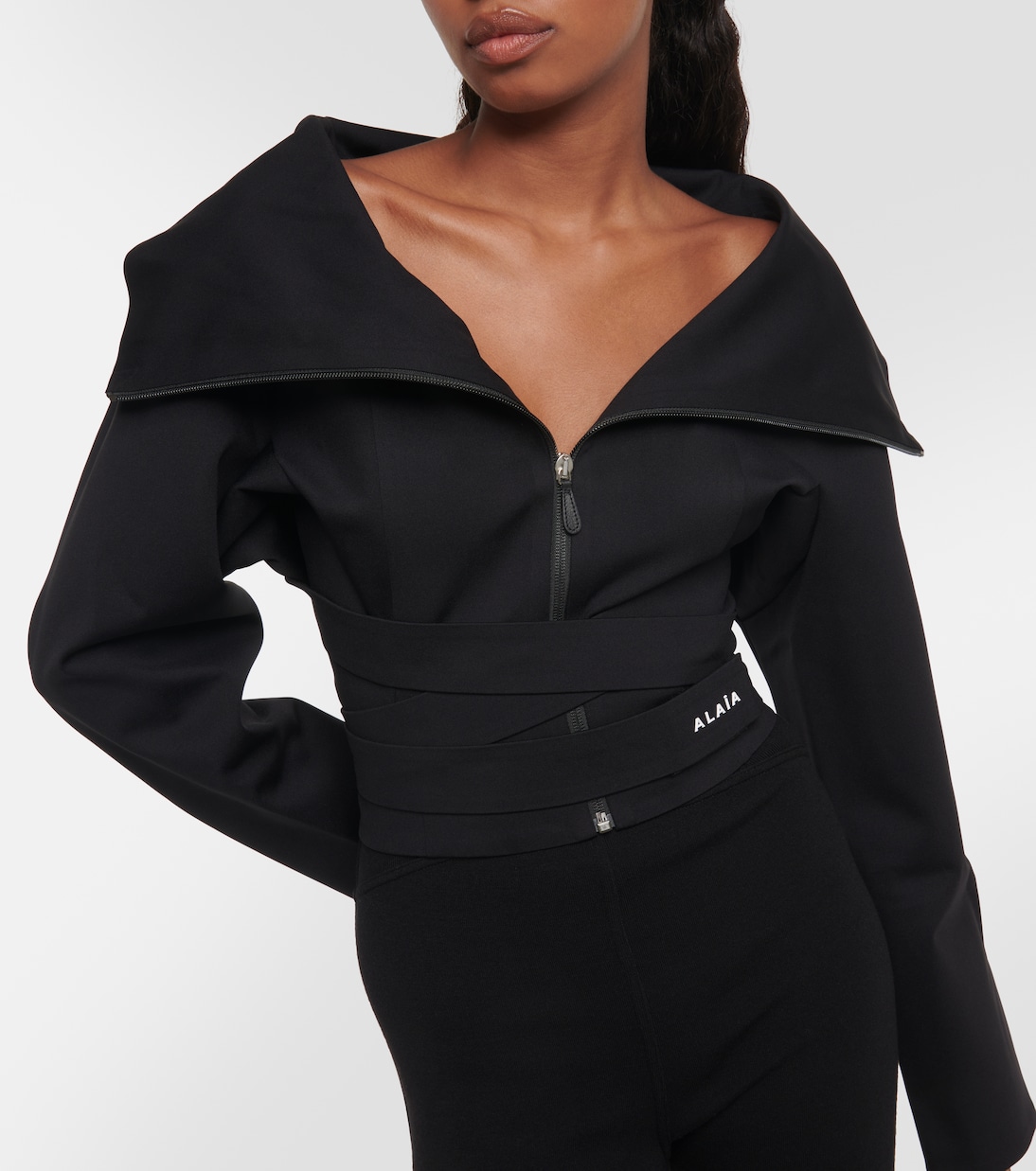 Cropped-Jacke aus Jersey | Alaïa