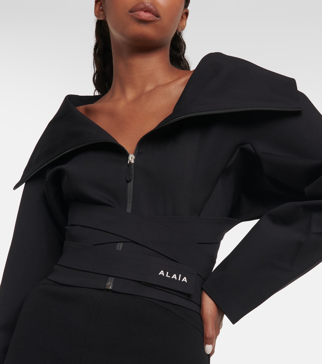 Cropped-Jacke aus Jersey | Alaïa