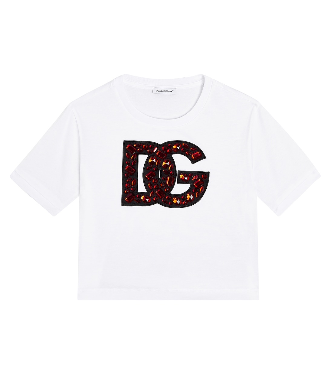 Embellished DG logo jersey T-shirt | Dolce&Gabbana Kids