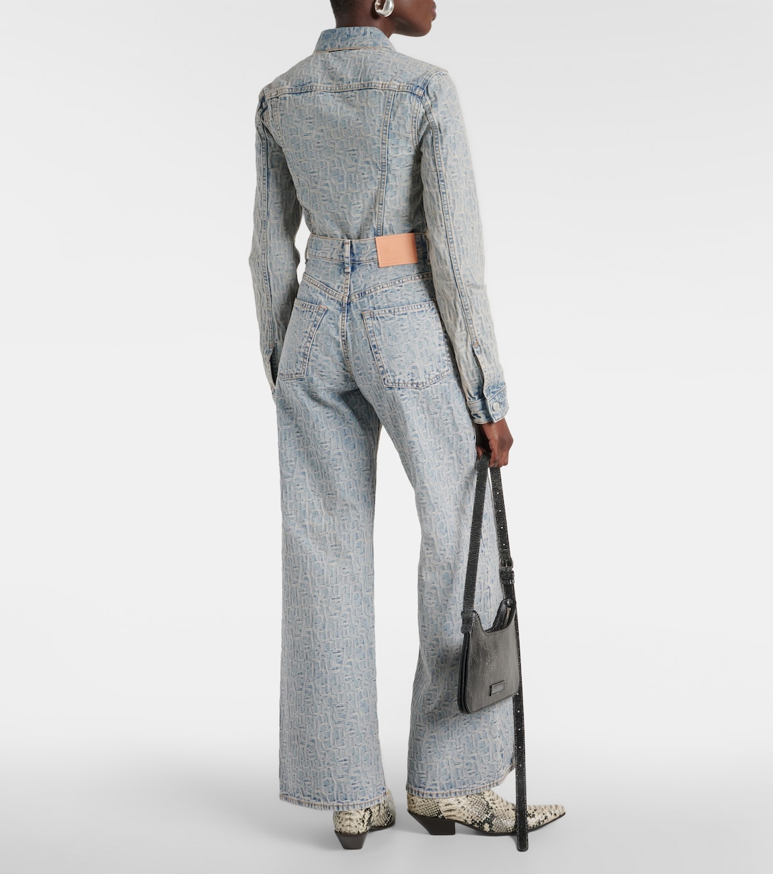Jeans anchos Monogram de tiro alto | Acne Studios