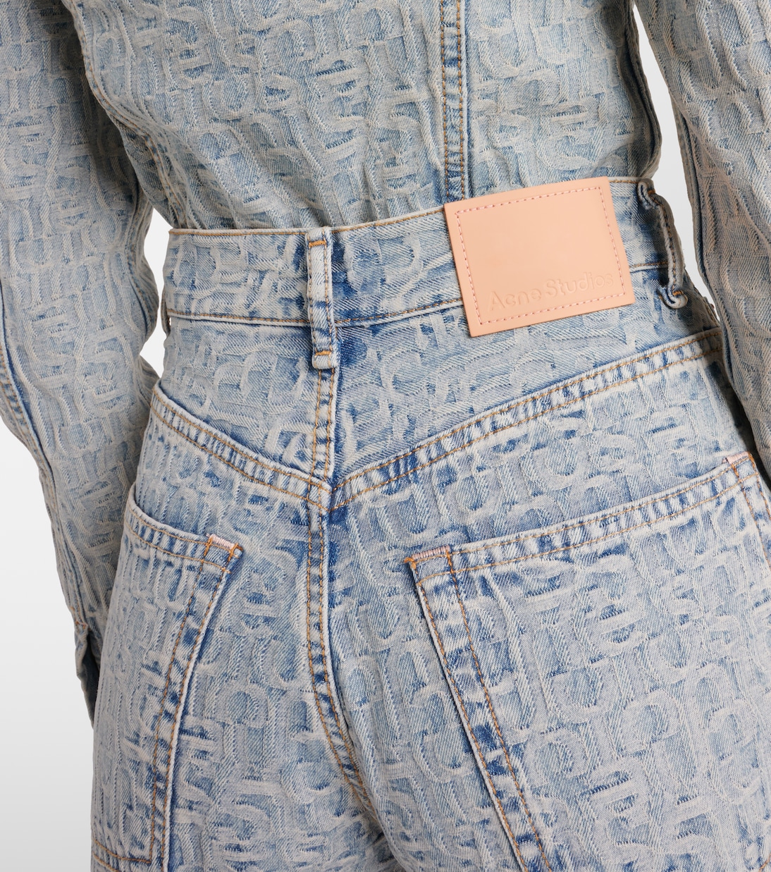 Jeans anchos Monogram de tiro alto | Acne Studios