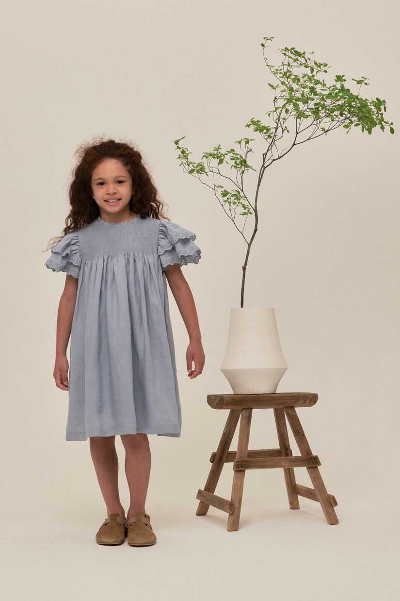 Vanya ruffled ramie dress | C'era Una Volta