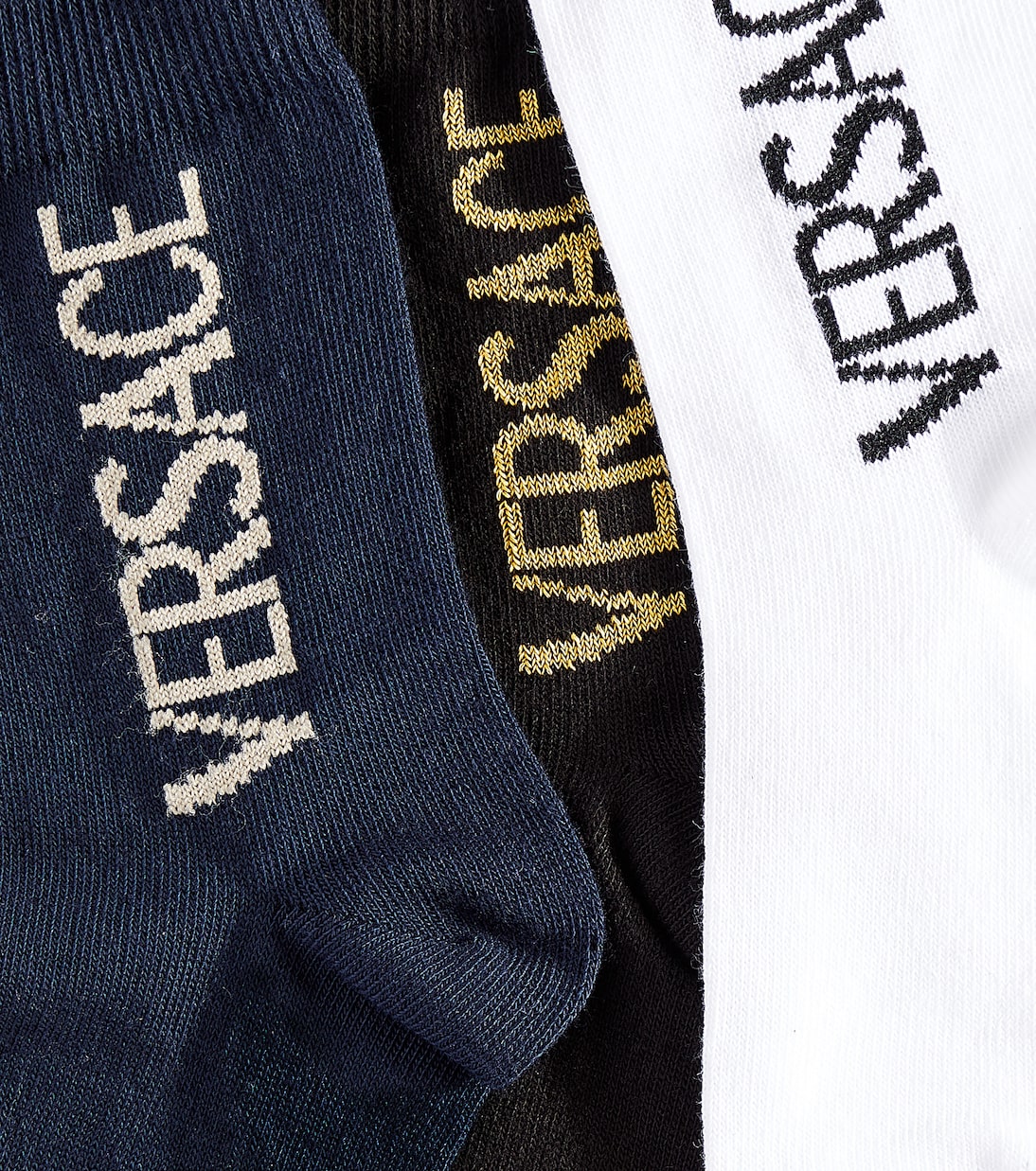 Set of 3 logo cotton-blend socks | Versace Kids