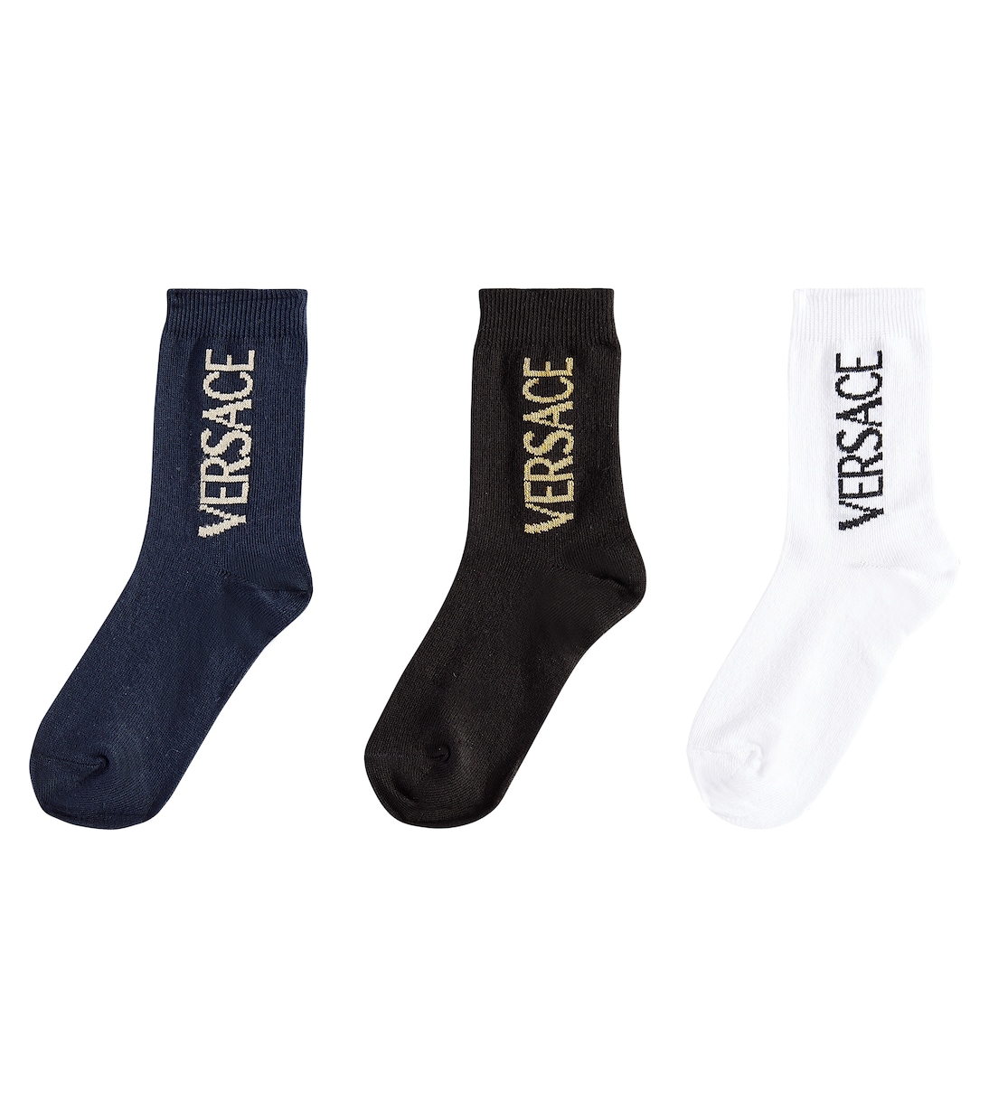 Set of 3 logo cotton-blend socks | Versace Kids