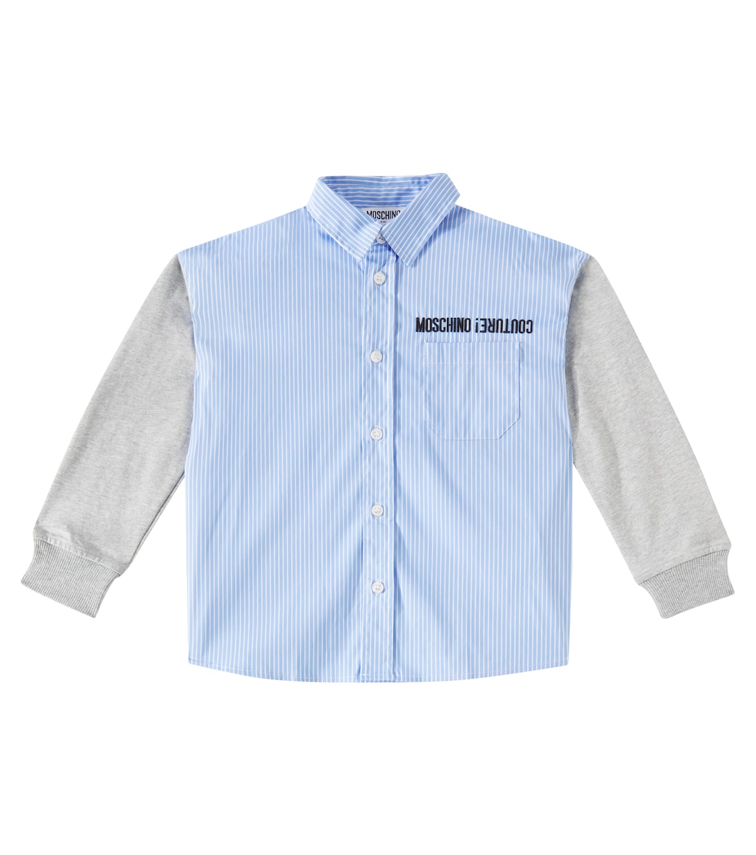 Striped cotton-blend shirt | Moschino Kids