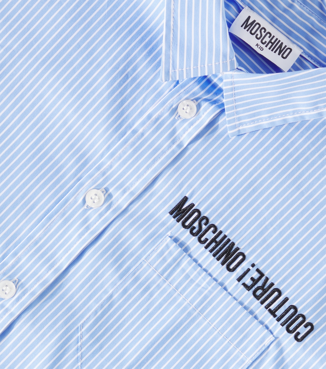 Striped cotton-blend shirt | Moschino Kids