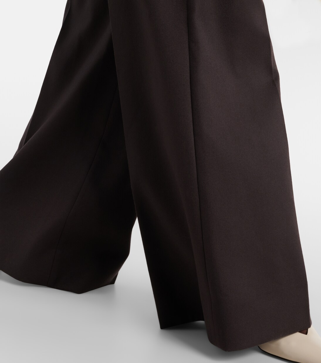Pantalon ample à taille haute en laine | Stella McCartney