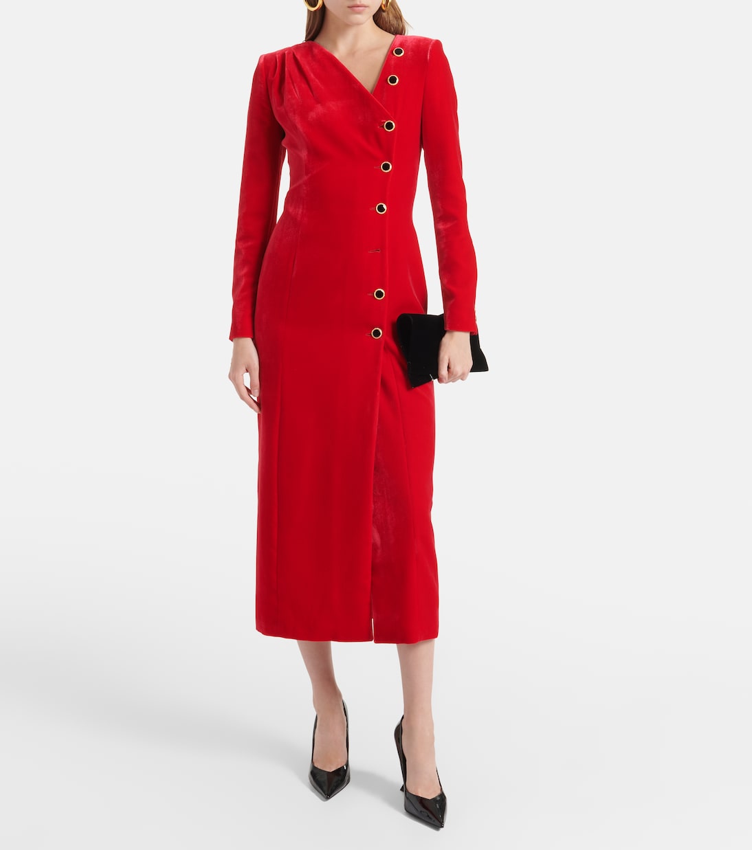 Robe midi en velours | Alessandra Rich