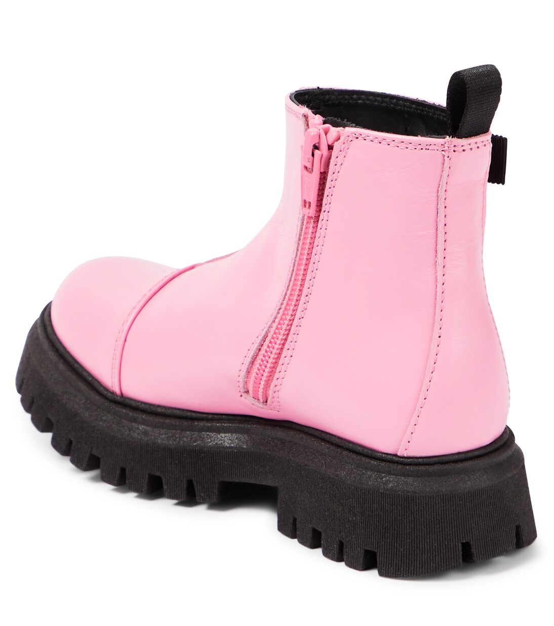 Logo leather ankle boots | Moschino Kids