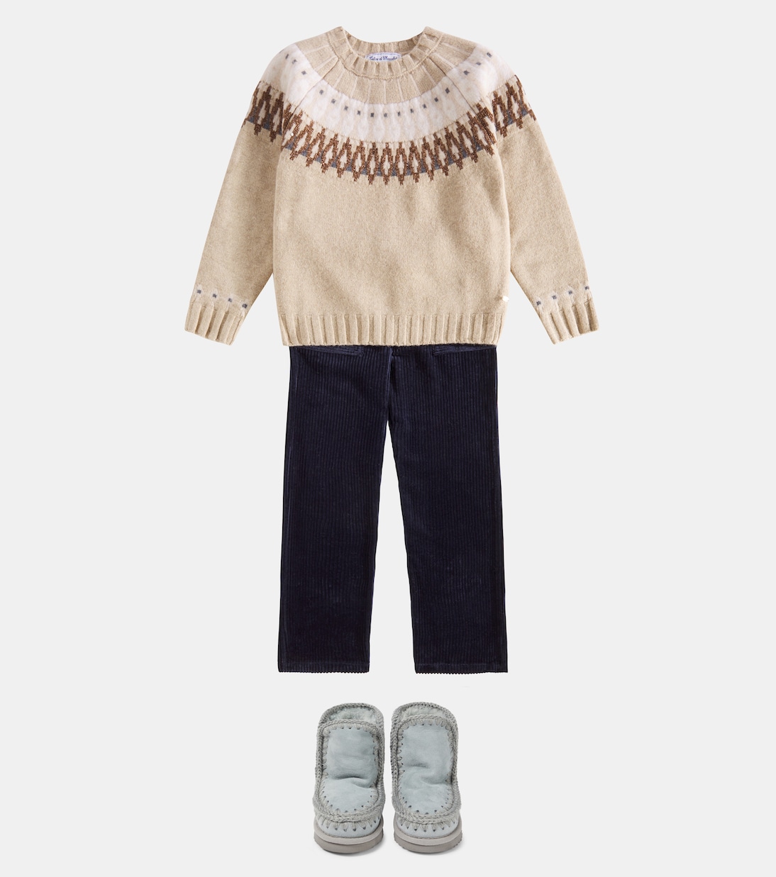 Shearling-lined suede ankle boots | Mou Kids