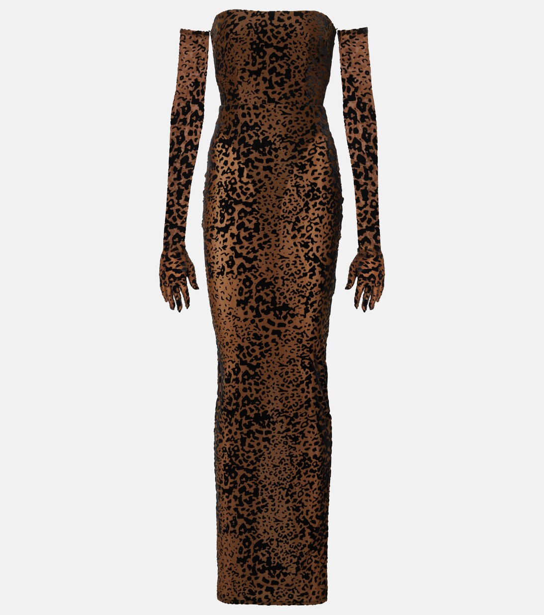 Robe longue à motif léopard | Alex Perry