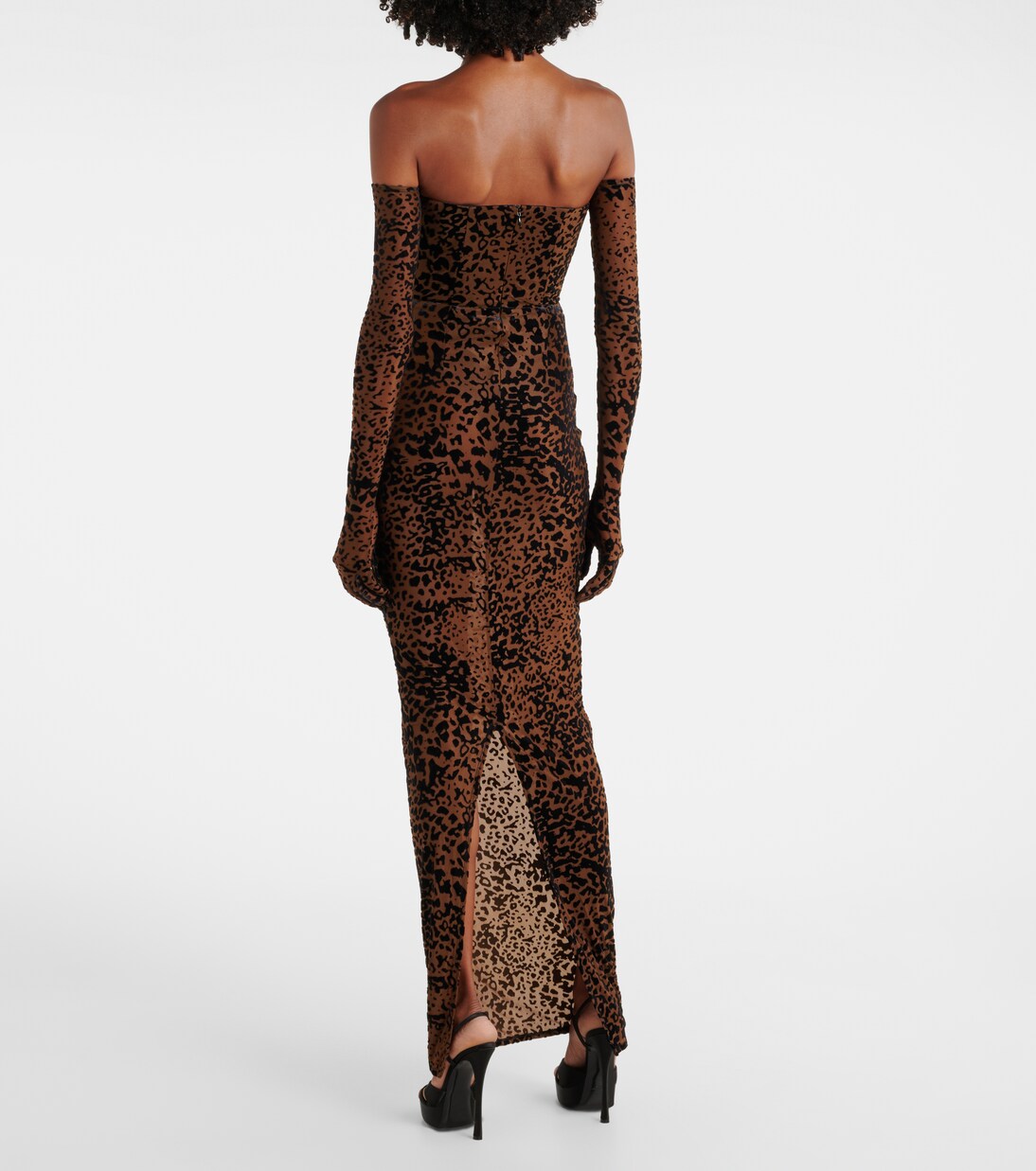 Robe longue à motif léopard | Alex Perry