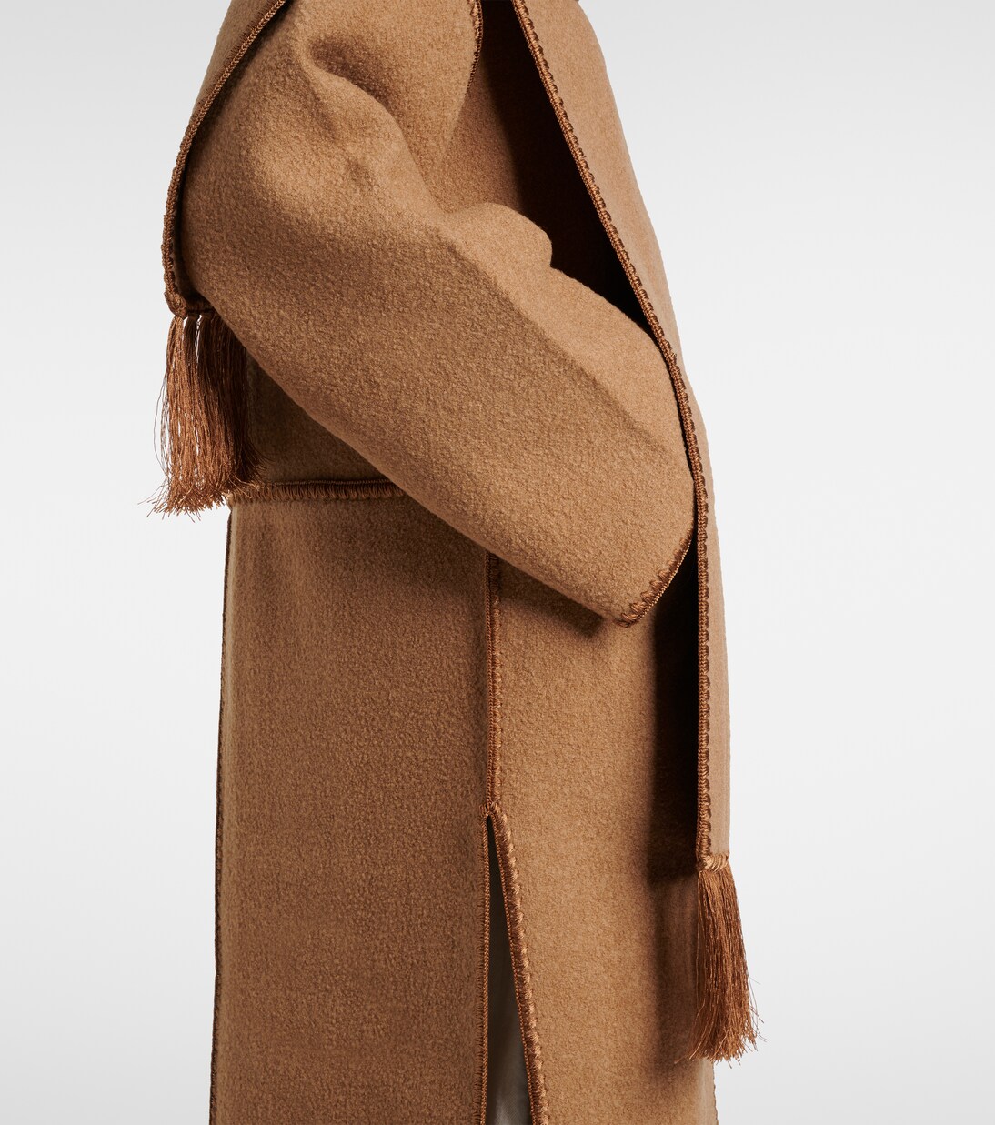 Embroidered wool-blend scarf coat | Toteme