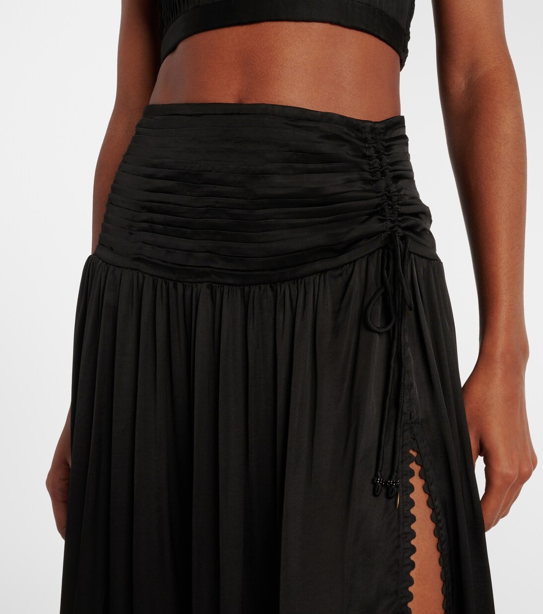 Falda larga Carla de satén | Poupette St Barth