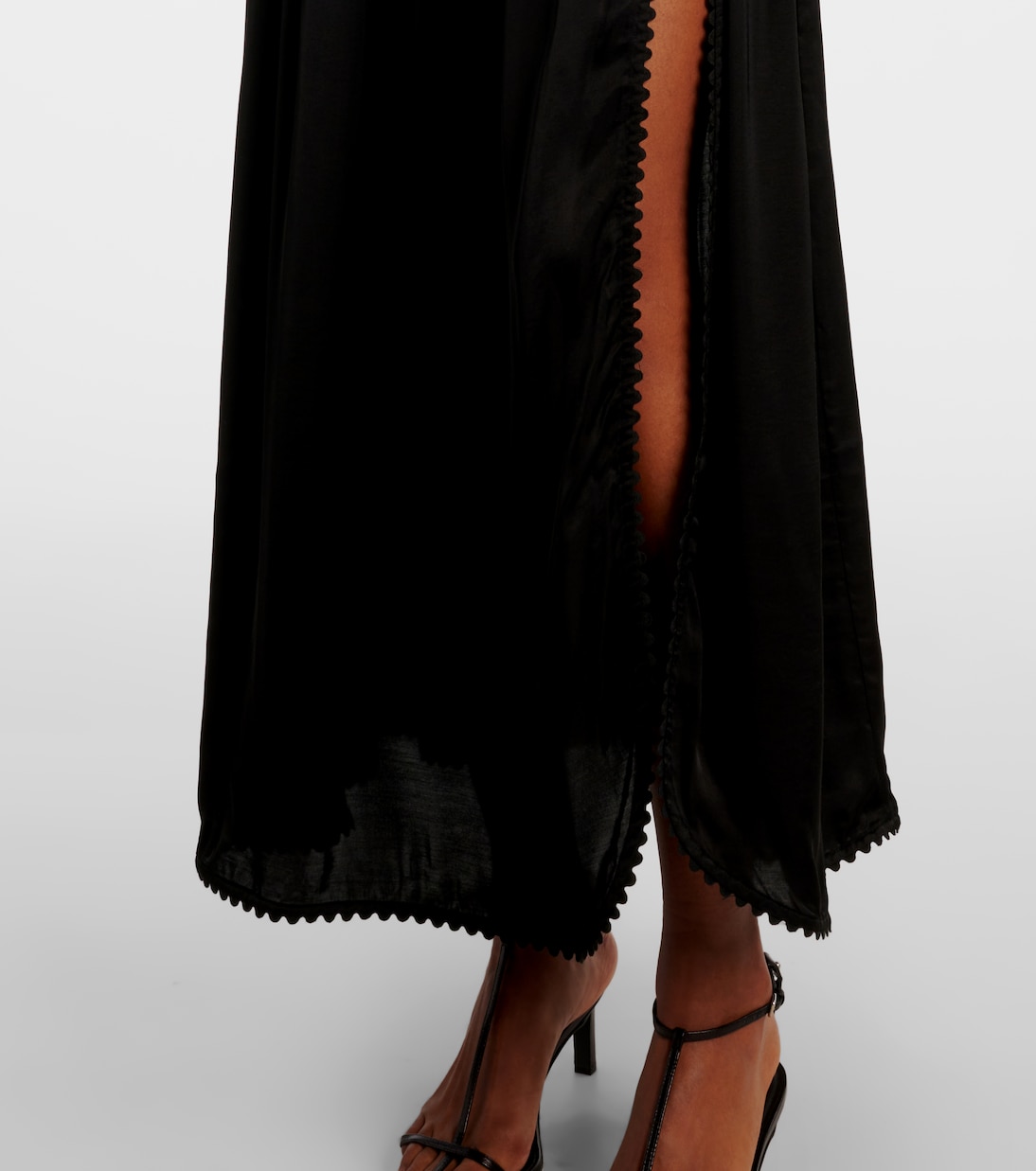 Falda larga Carla de satén | Poupette St Barth