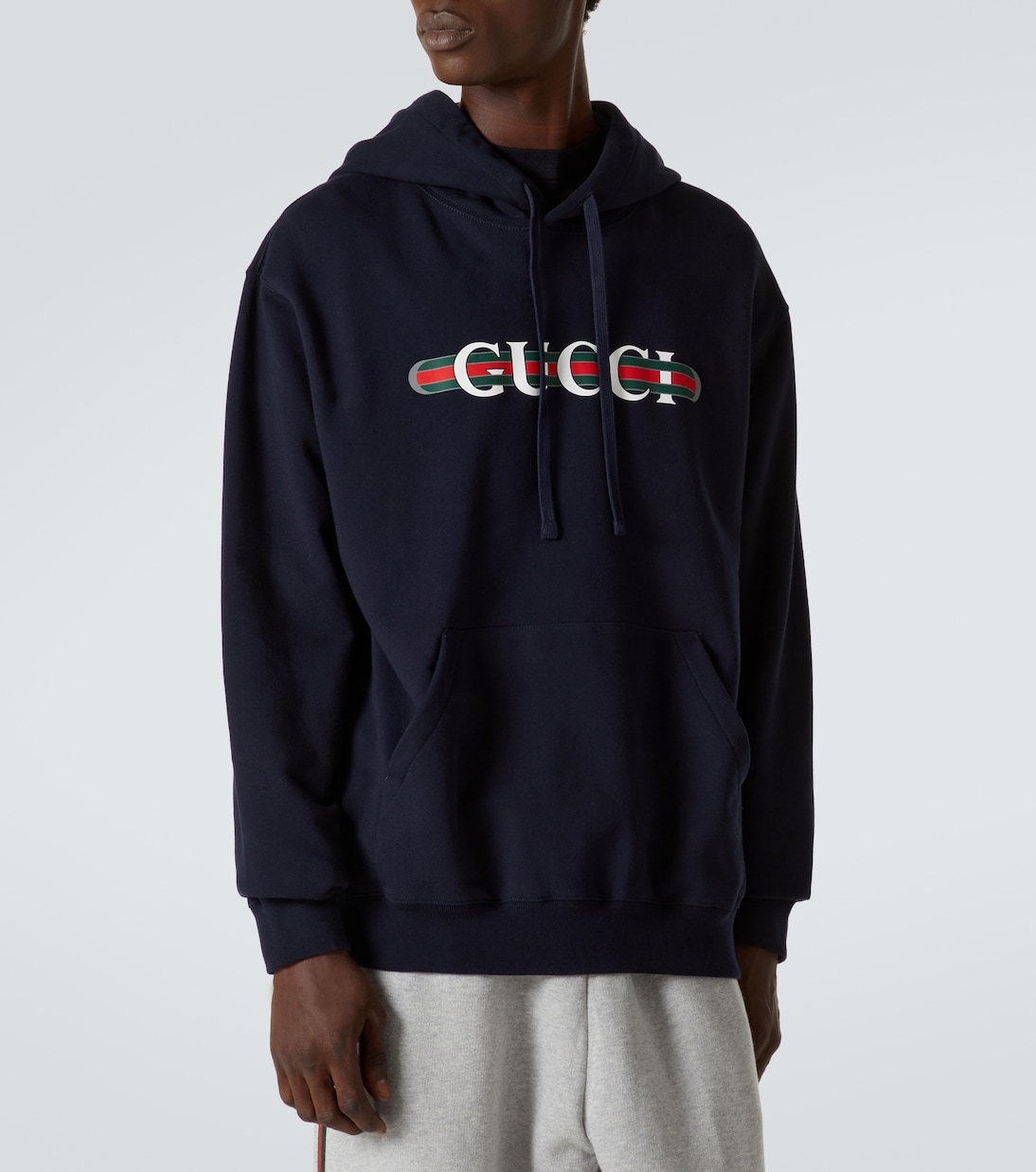 Logo cotton jersey hoodie | Gucci