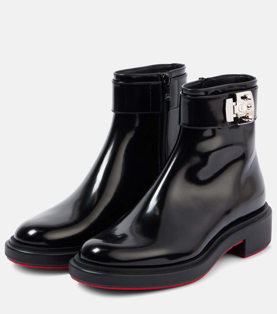 Urban Booty Lock polished leather ankle boots | Christian Louboutin