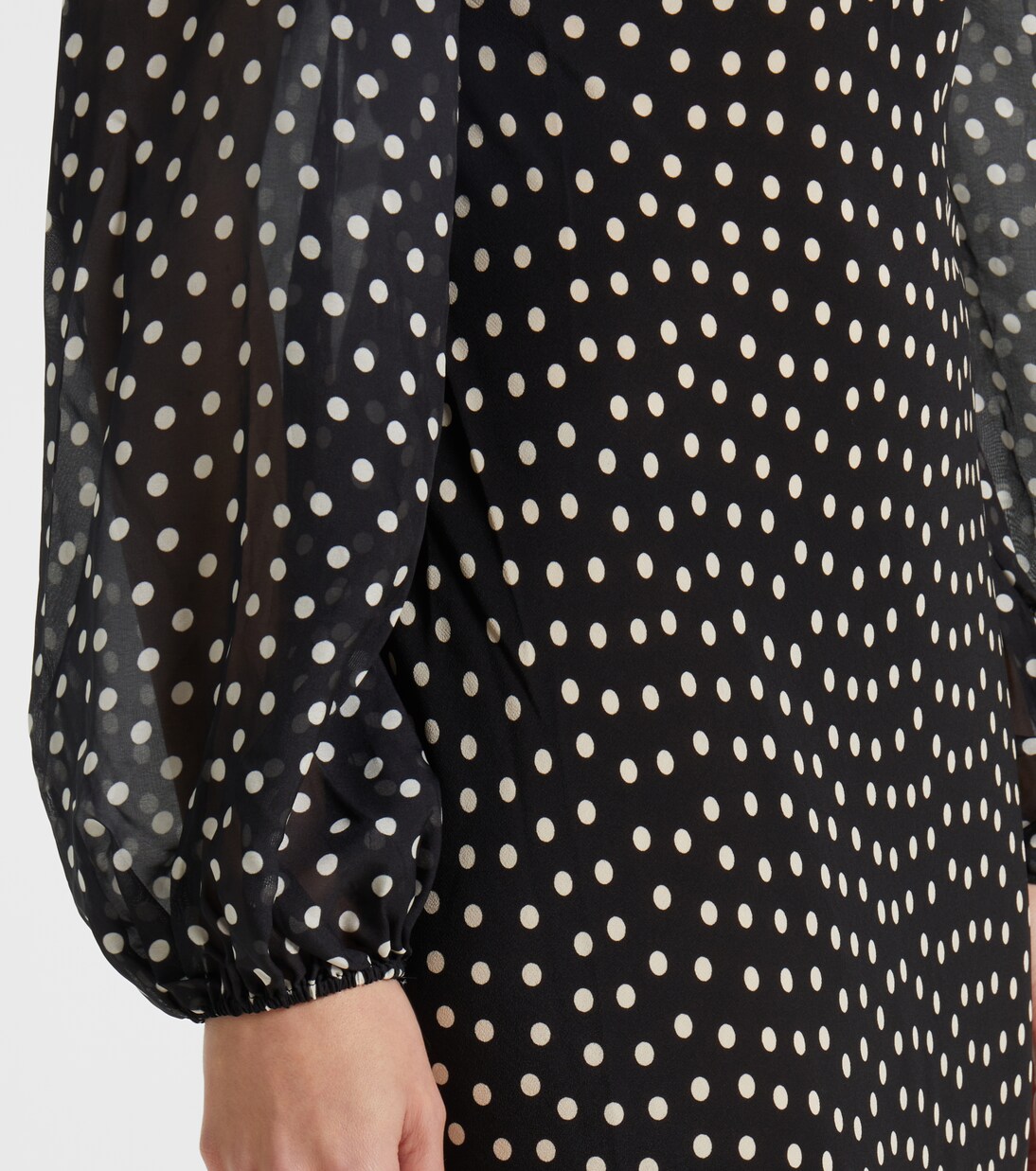 Abito lungo Ivy in seta a pois | Rixo