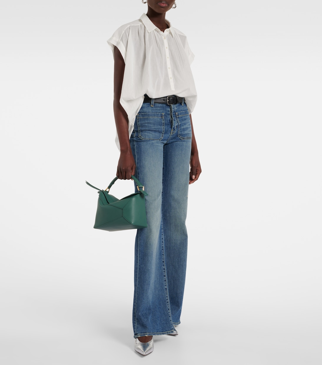 Normandy shirred cotton blouse | Nili Lotan