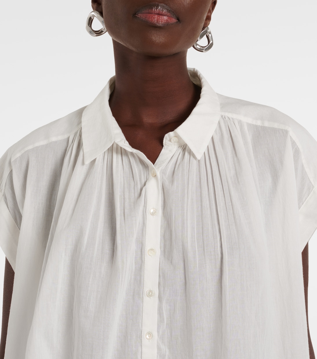 Normandy shirred cotton blouse | Nili Lotan
