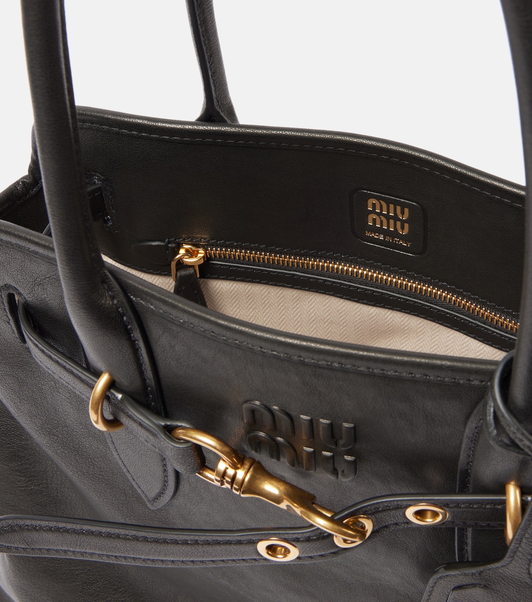 Sac Aventure Large en cuir | Miu Miu